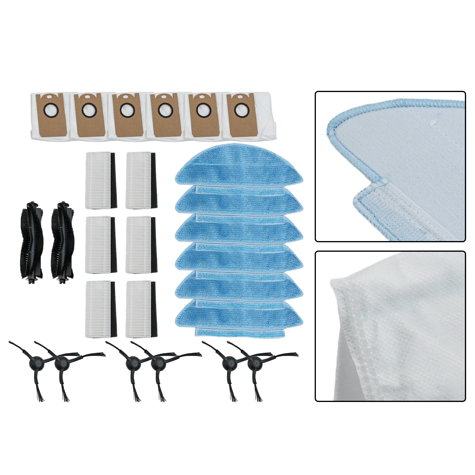 Kit De Repuestos Para Robot Aspirador Aonus I8 - Cepillos, Filtros, Paños De Fregona (6 Unidades De Cada)