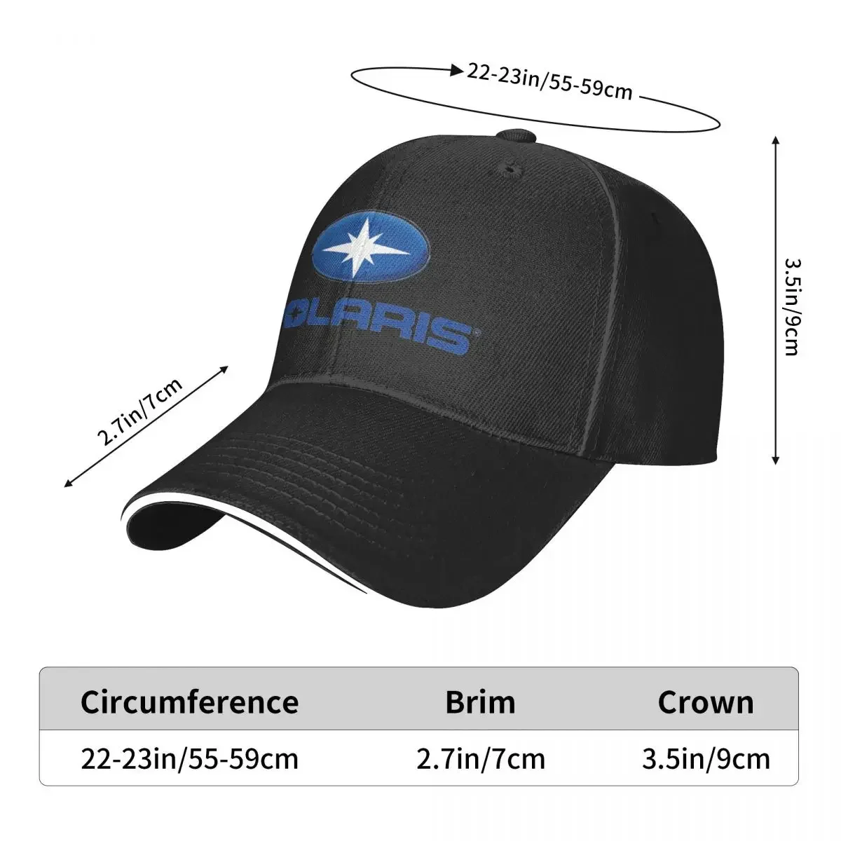 Polaris Logo Cap Fashion Casual Baseball Caps Adjustable Hat Hip Hop Summer Unisex Baseball Hats Customizable Polychromatic 2