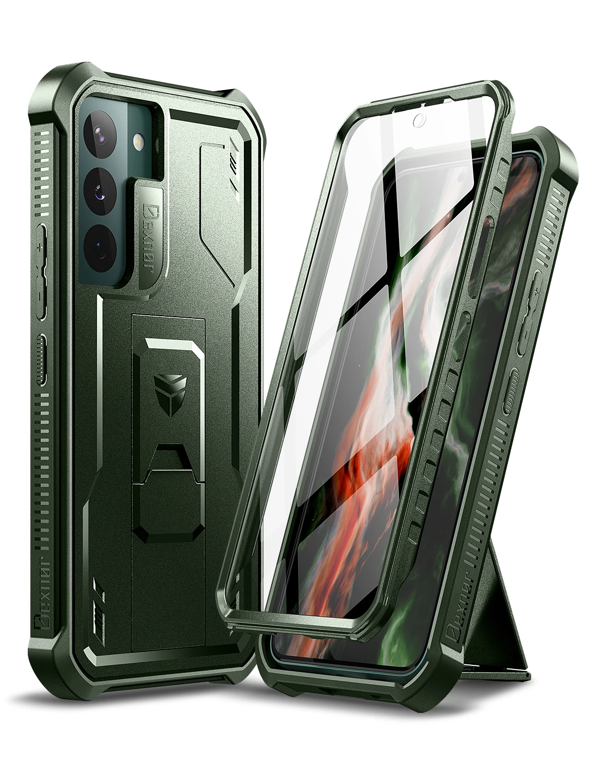 Rugged Military-Grade Full Body Case with Built-in Screen Protector