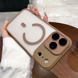 Transparent MagSafe Magnetic Shockproof Case with Matte Camera Protection - iPhone 15 Plus (Desert Gold)