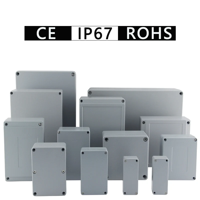 gabinete de aluminio exterior ip67 caixa 05