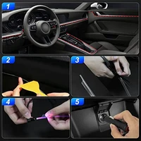 6IN1 8M RGB LED Atmosphere Car Interior Ambient Light Fiber Optic Strips Light by App Control Neon LED Auto Decorative Lamp - Image 4