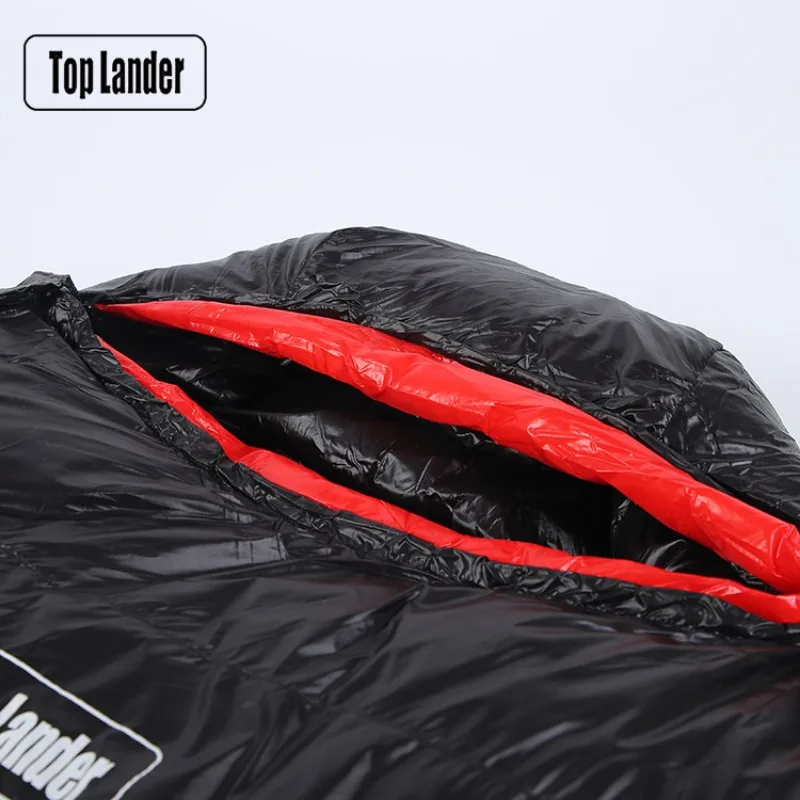 Goose down outdoor camping warm sleeping bag is suitable for -5°C-15°C, equipped with a portable storage bag 4