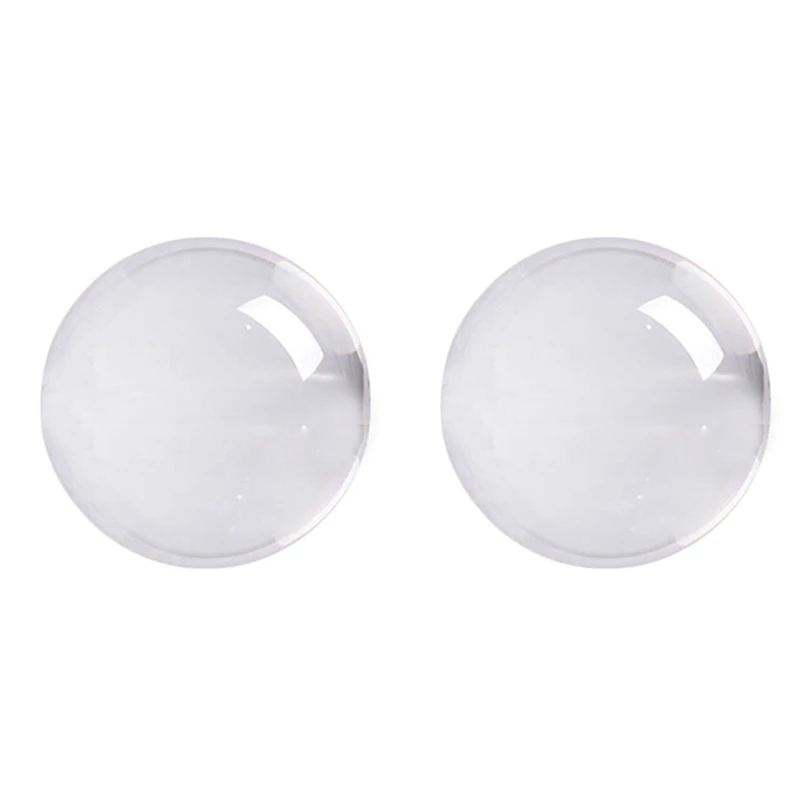 

2X Transparent Color Glass Crystal Ball Healing Sphere Photography Props Ball Decor 40Mm