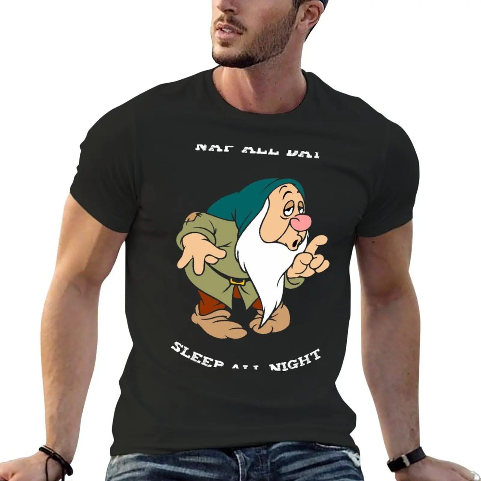 

Nap All Day Sleep All Night T-shirt Sleepy Dwarf T-shirt Funny T-Shirt with sayings T-Shirt