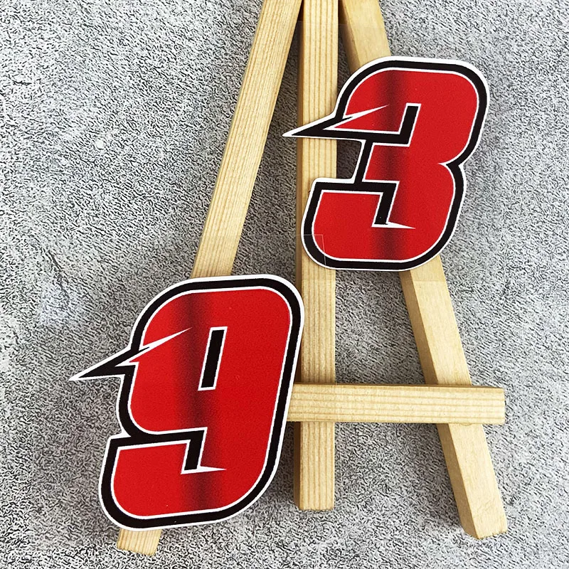 0To9 Creative Number Scooter Stickers Waterproof DIY for Motorbike Fuel Tank Front Fairing Side Panels Decoration Vinyl Decals