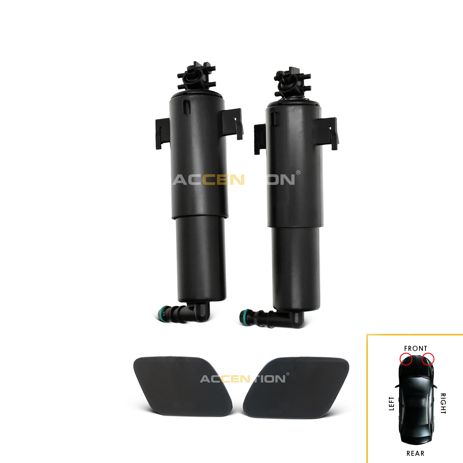 Front Right Headlight Washer Nozzle Cover For BMW X5 (2008-2013) – Black Plastic