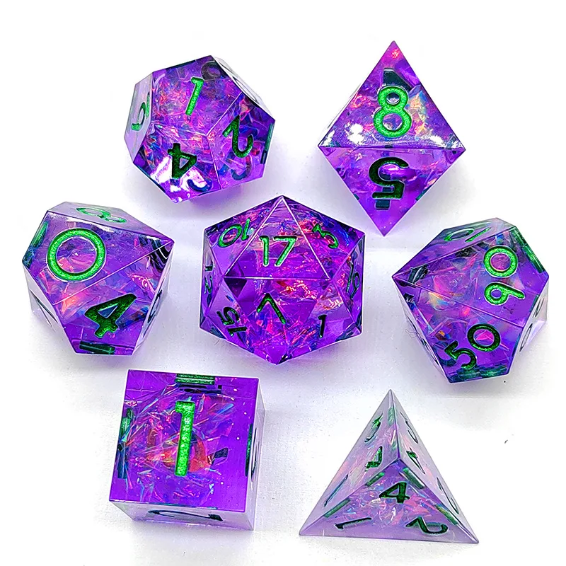 

7pcs/set New Fantasy Mixed Color Series Polyhedral Digital Dice Set for DND TRPG Party Entertainment Board Table Game Supplies