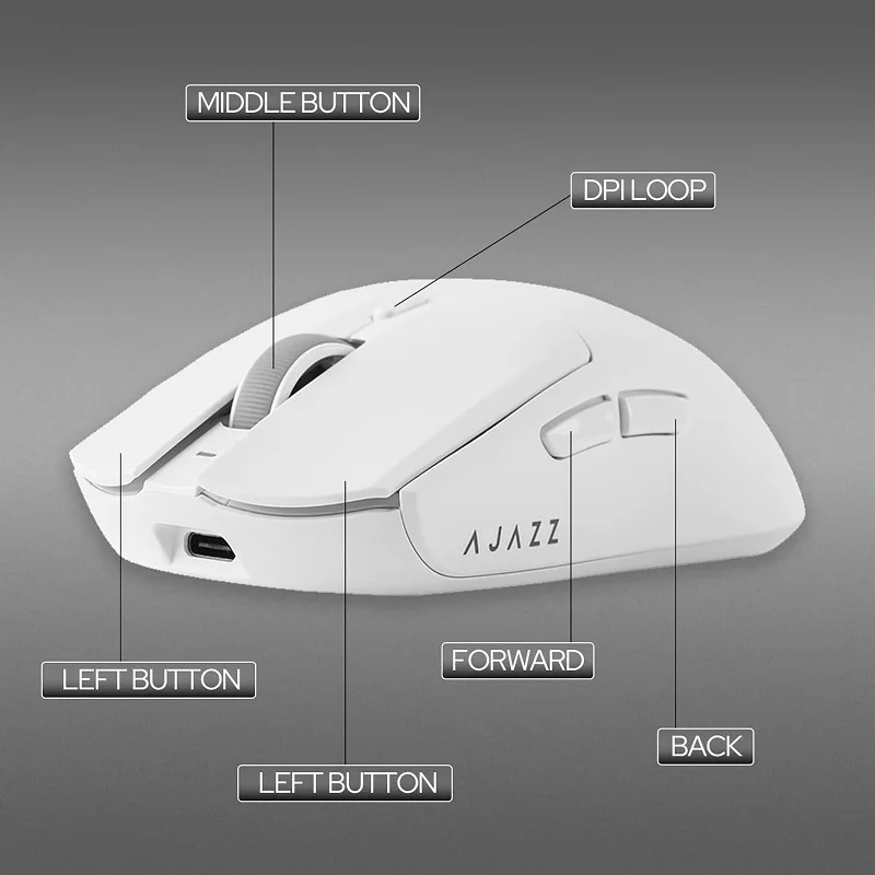 Wireless Mouse Gaming Mouse Wired Mouse Optical Mouse Ajazz AJ139PRO Wireless 2.4GHz + Wired Gaming Mouse PAW3395 for Gaming Laptop PC Optical