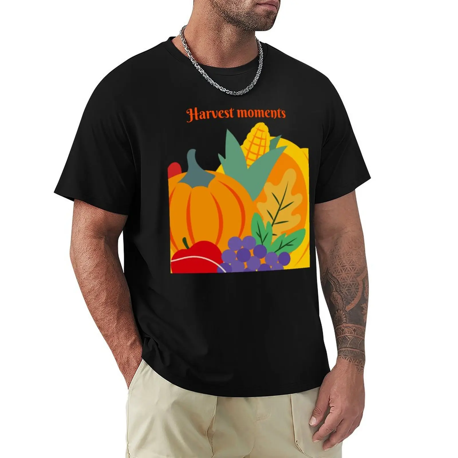 

Футболка Joy of Fall and harvest, мужские черные и белые футболки для мальчиков