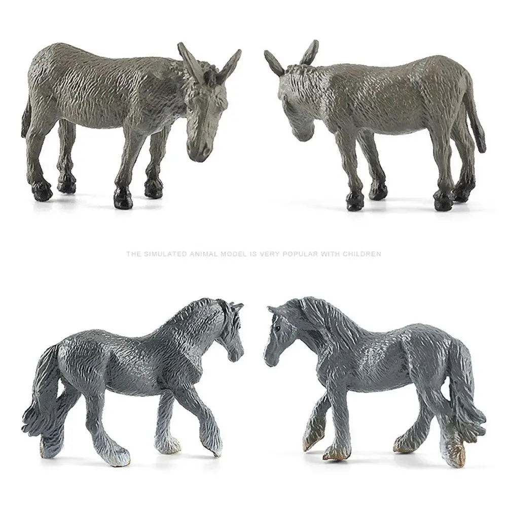 Realistic Animal Model Simulated Poultry Figurines Miniatures Farm Dog Duck Cock Models Education Toys for Children Kids Gift