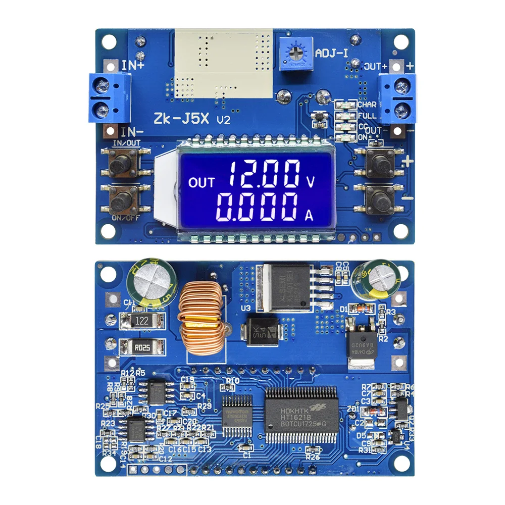 

LCD Digital DC-DC 5A Adjustable Constant Current Constant Voltage Converter Buck Step Down Power Supply Module + Acrylic shell