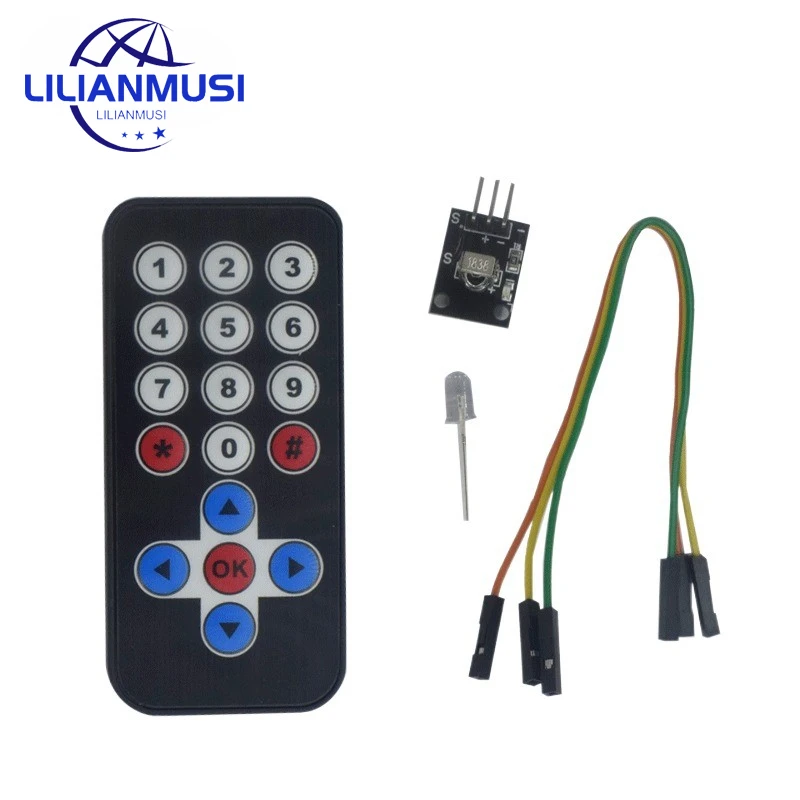 1Set Modulo Telecomando A Infrarossi Modulo Ricevitore Ir Wireless Kit Fai Da Te Hx1838 Per Arduino Raspberry Pi