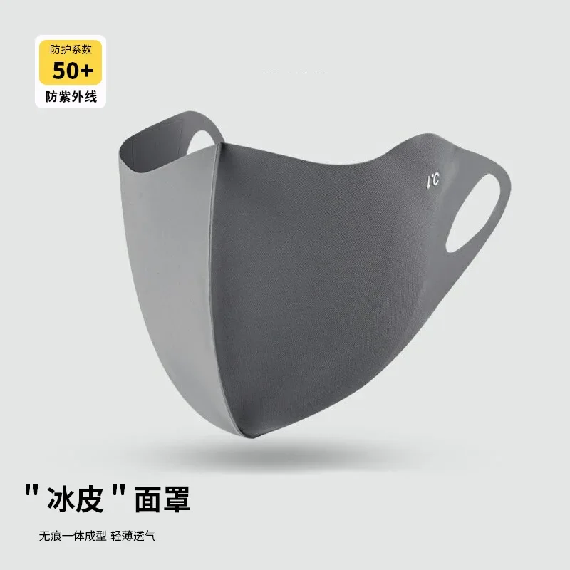 3D Stereoscopic Ice Silk Sunblock UV Protection Eye Angle Breathable Face Mask for Men and Women Protection Thin