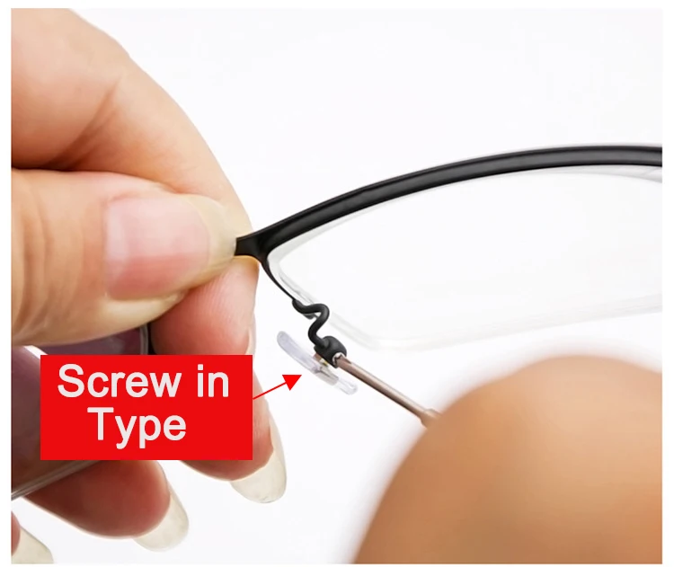 500pcs Free Shipping Air Chamber Eyeglasses Silicone Nose Pads Light Soft Screw Push In