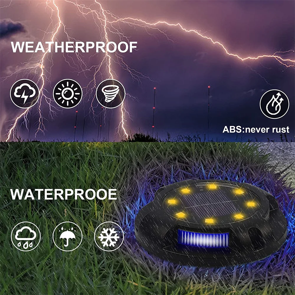 Parte Superiore Di Ricambio Per Luce Solare Da Giardino - Lampada LED Con 7 Colori, Resistente Alle Intemperie