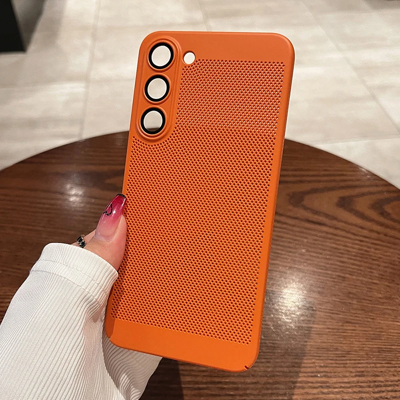 Cooling Mesh Heat Dissipation Case For Samsung Galaxy S23 S22 S21 Plus Note 10 20 Ultra Camera Protection Breathable_voghion.com