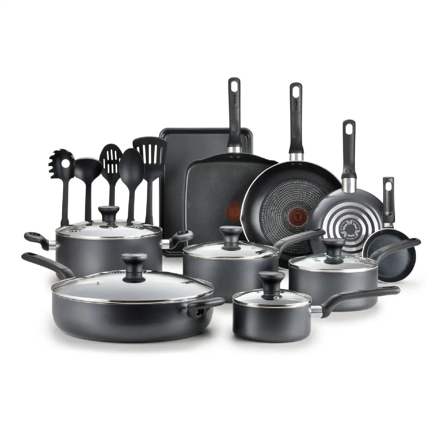 

Easy Care, 20 Piece Non-Stick Pots and Pans Cookware Set