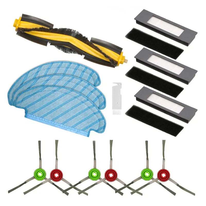 Per Yeedi Vac Max/ Vac Station/ Vac Hybrid/ Vac 2/ Vac 2 Pro Robot Vacuum Accessories Kit Spazzola Laterale Principale Filtro Hepa Mop