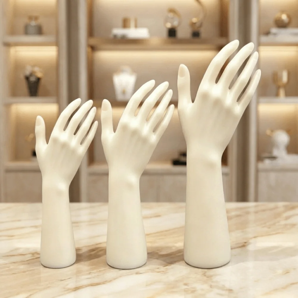 Accessorio di Moda, Mano di Manichino Realistica, Espositore Multiuso Durevole, Modello di Mano Finta Portatile e Pratico per Showroom - immagine 2