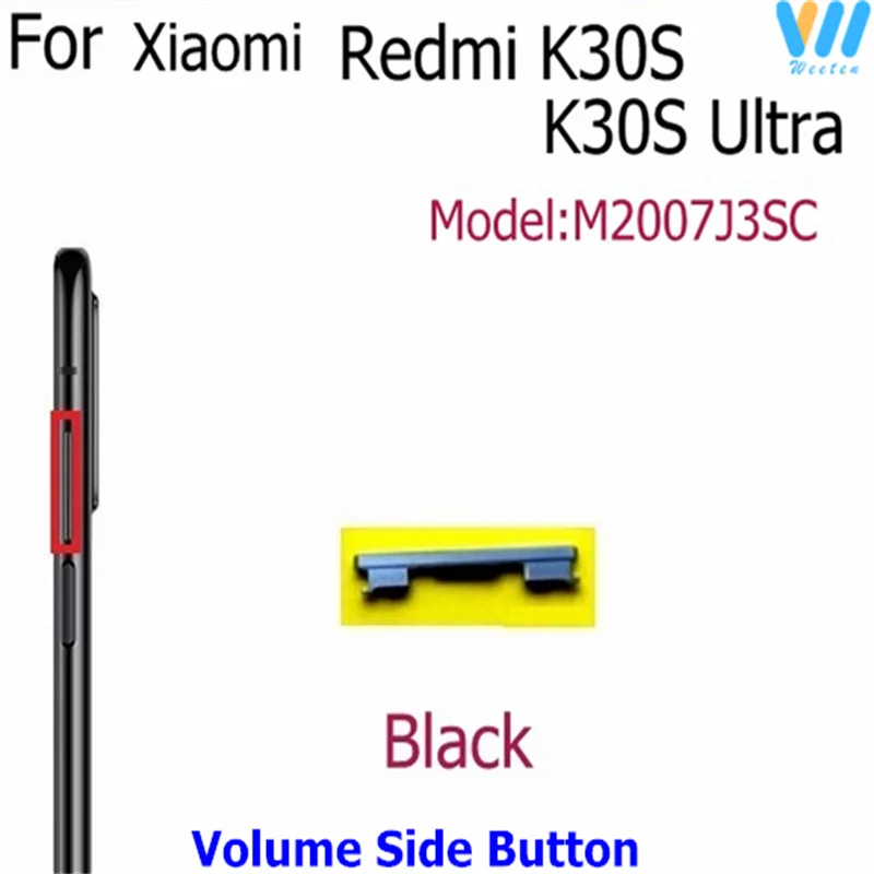 

For Xiaomi Redmi K30S K30S Ultra Volume Side Button Up Down Power Volume Control Switch Key Spare Button Replacement Repair Part