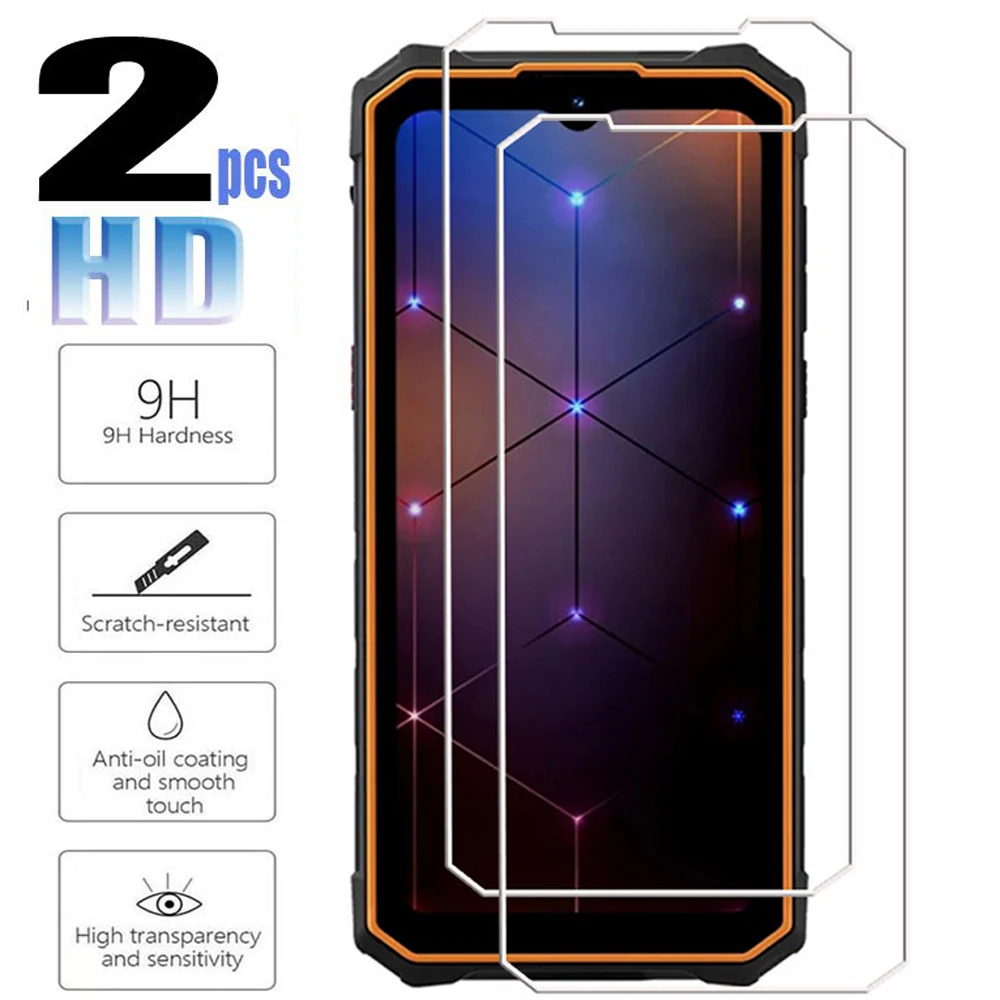 

2pc Tempered Glass for HOTWAV Cyber 13 Pro Rugged Phone Screen Protector Anti Break HD Hard Film