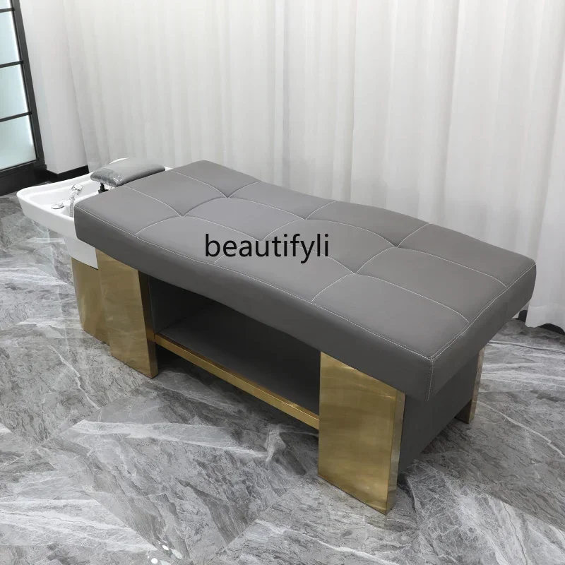 

Thai Barber Shop Shampoo Chair Special Ceramic Basin Beauty Salon Head Treatment Water Circulation Flushing Bed