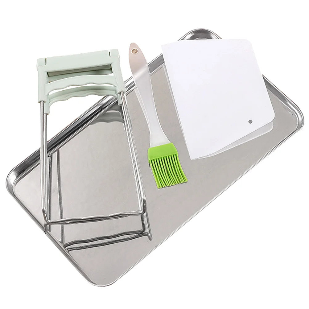 

4pcs/ Set Stainless Steel Steam Food Pan Catering Food Tray with Baking Tools