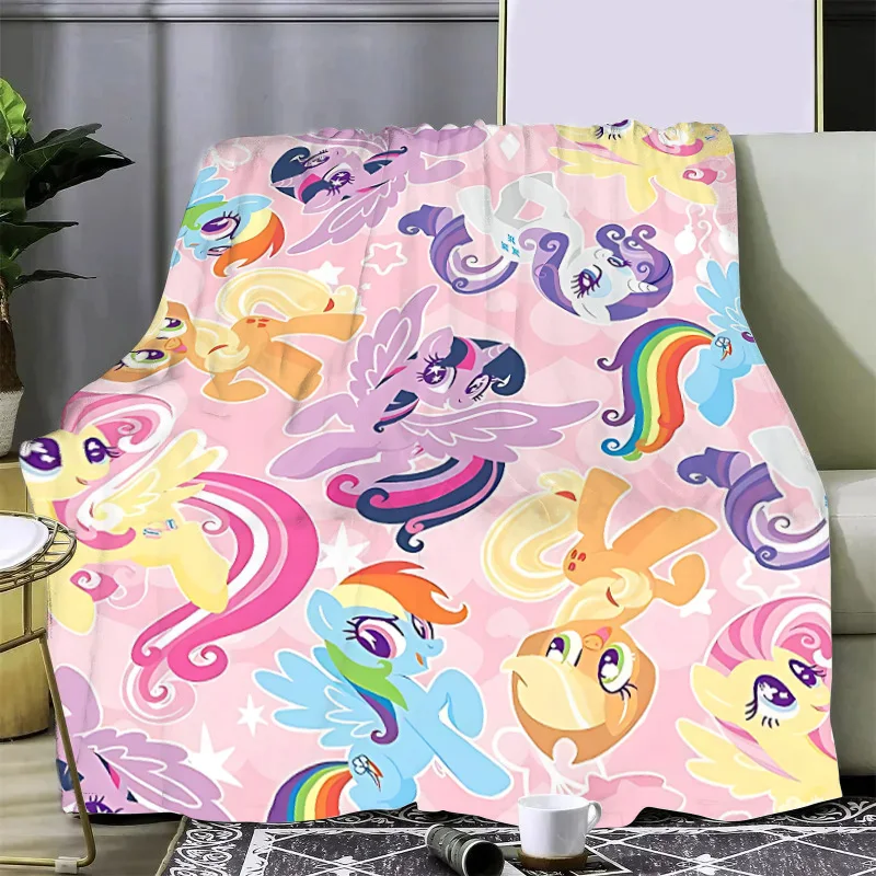 Cartoon Printed Blanket Picnic Blankets Warm Blanket Soft and Comfortable My Little P-Ponys Blanket Home Travel Birthday Gift 3