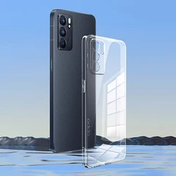 Crystal Clear Soft TPU Transparent Phone Case - Ultra - Thin Original Back Cover - OPPO Reno6 Lite (Clear)