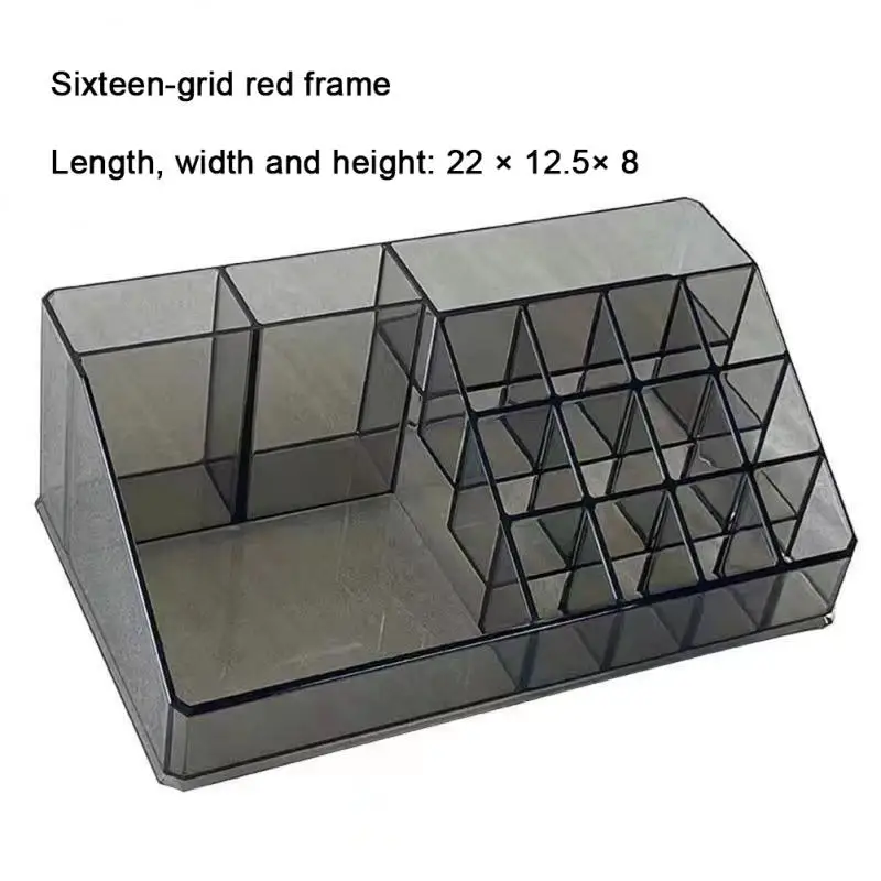 

Lipstick Containers Household Plastic Creative 16 Lattices 2023 Makeup Nail Polish Holder Space Saving Home Accessories Tools