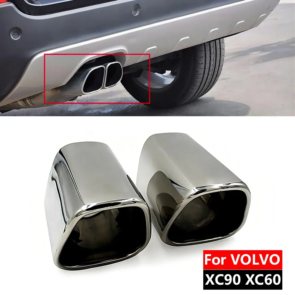 Exhaust Muffler Tip Car Exhaust Pipe Stainless Steel Muffler Tip Fit For VOLVO XC90 XC60 AUTO Accessories