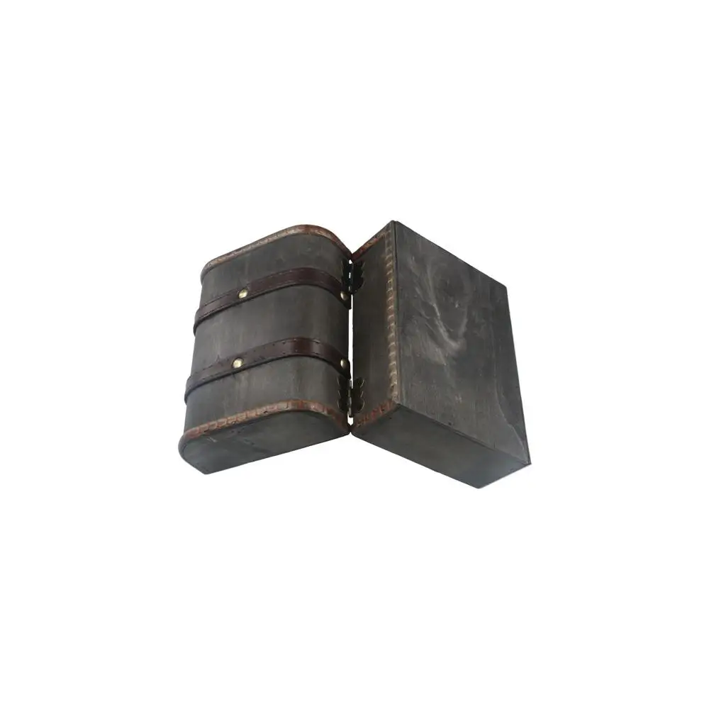 Description Picture 5 of itemStorage Case Wooden Retro Treasure Chest Antique Practical Jewelry Organizer Box With Buckle Lock Storage Box Props