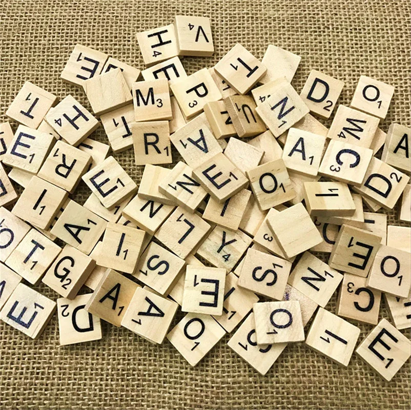 100PCS 20MM Mixed Colorful Letters Top Quality Wood Craft Flatback for Scrapbooking Promotions Embellishments Home Decoration |