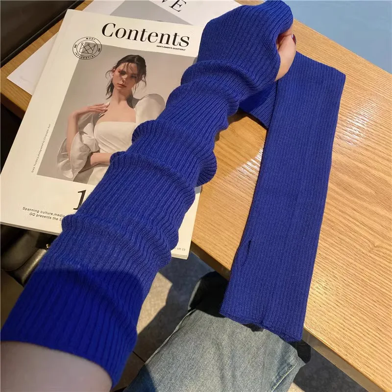 VEGCOO 2 Paia Guanti Senza Dita In Maglia Per Donna - Scaldamani Invernali Caldi, Nero E Grigio Scuro