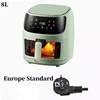 New 8L Stainless Steel Large-Capacity Air Fryer Household Visual Electric Oven Oil-Free Multifunctional Home Black White Green 4