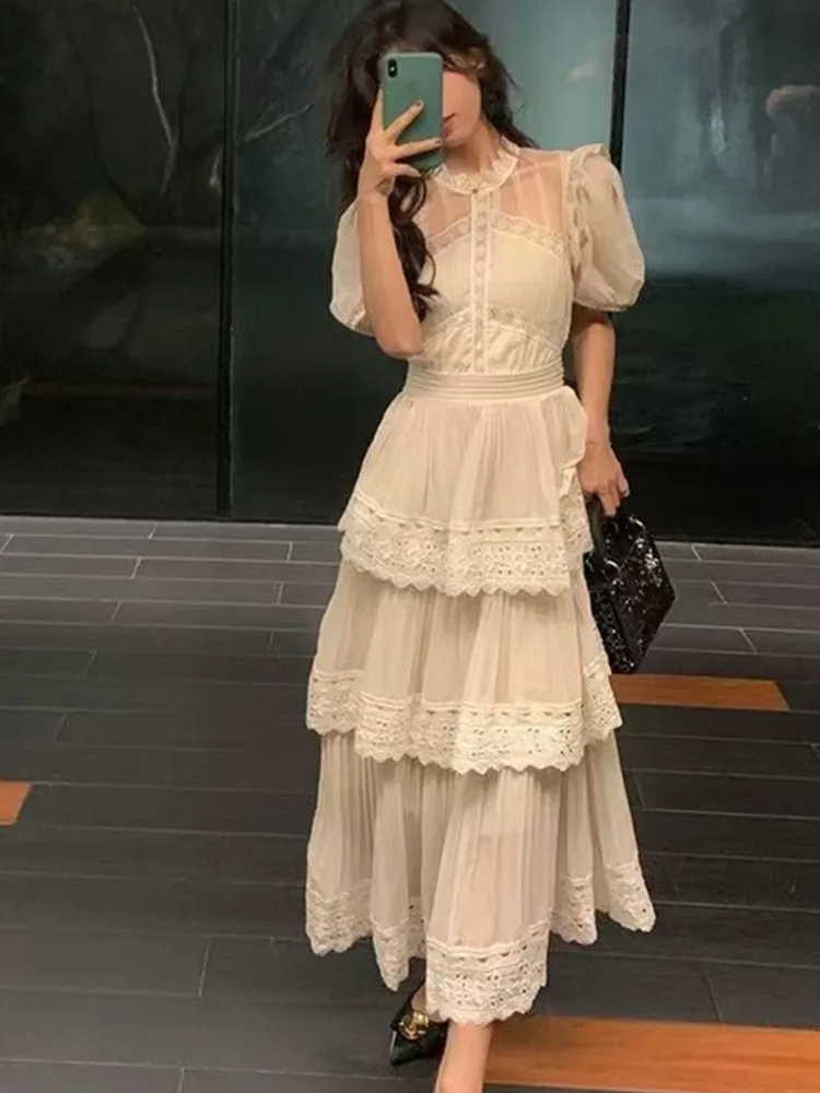 WDIRARA Blusa Casual De Manga Corta Abombada Con Volantes Y