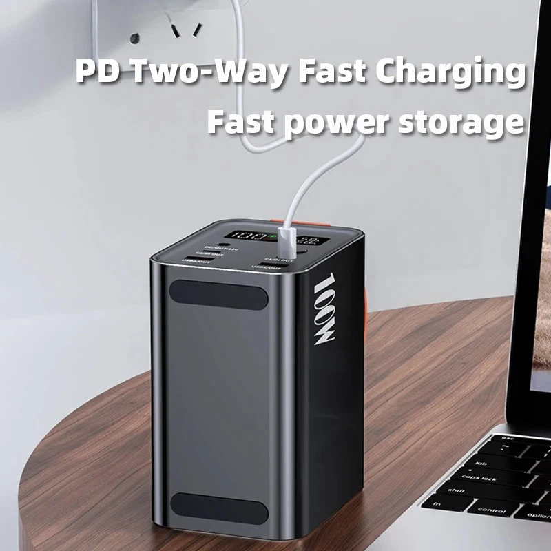 100W Portable Power Bank Large Capacity 60000mAh USB C PD Fast Charging External Battery Powerbank For iPhone 15 Samsung Laptop 6