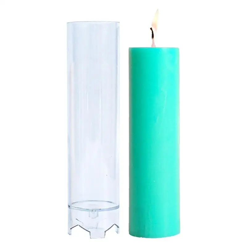

Siamese Cylindrical Shape Long Rod Candle Mold Scented Candle Diy Plastic Mold Nordiic Flower Fondant Mold For Cake Decoration