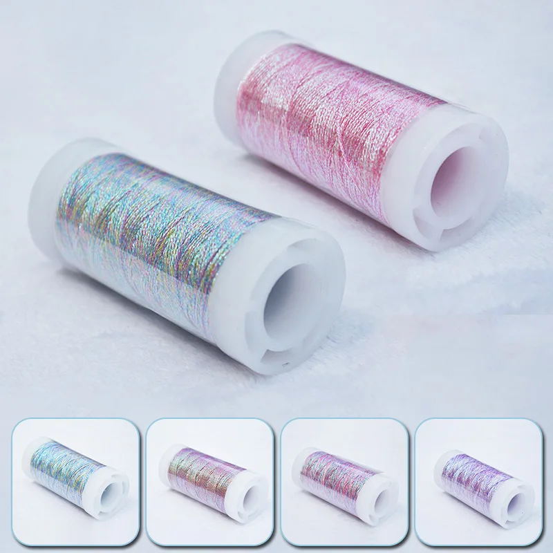 ShinyMetallicThreadCrossStitchSewingWovenEmbroideryCrochetBead