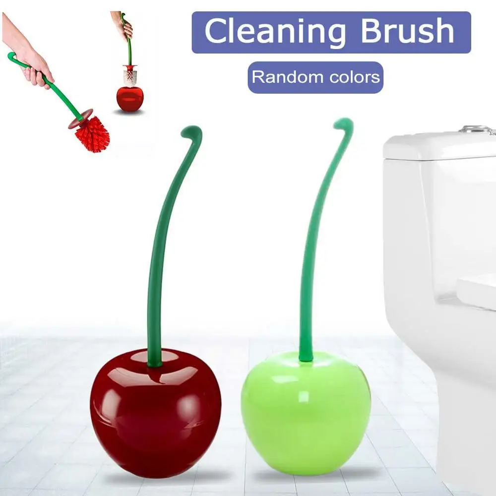 Description Picture 4 of item1pc Red Toilet Brush Creative Lovely Cherry Shape Lavatory Toilet Brush Holder Set Toilet Holder Bathroom Accessories