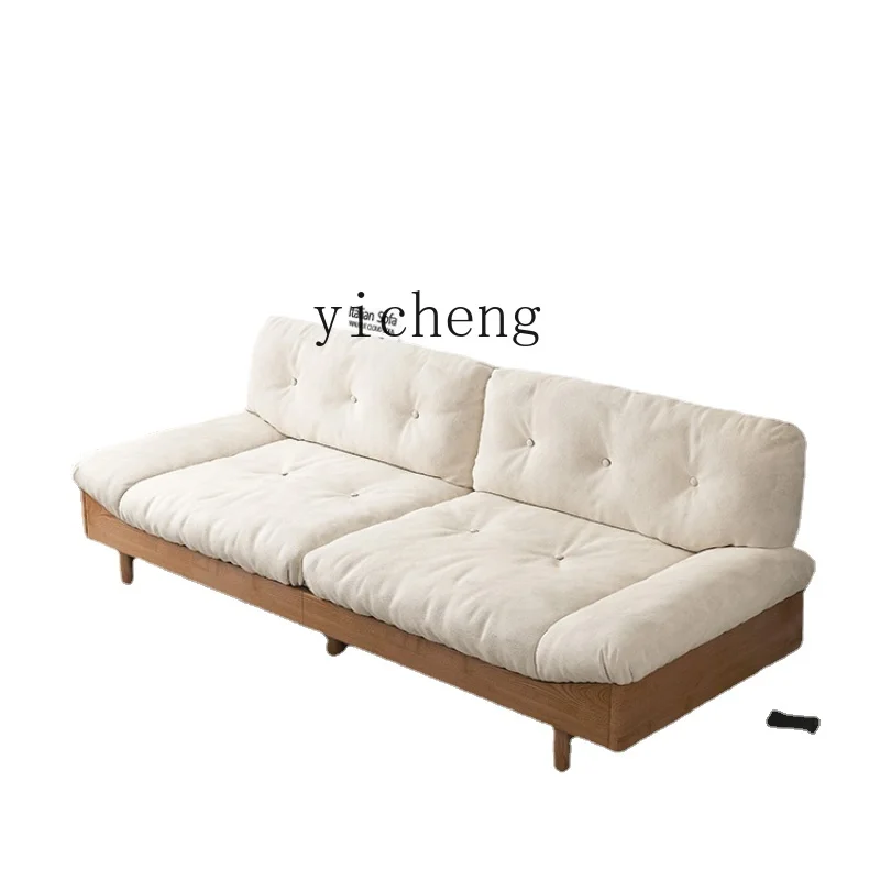 

Xl Cloud Sofa Nordic Technology Cloth Living Room Furniture Solid Wood Fabric Sofa