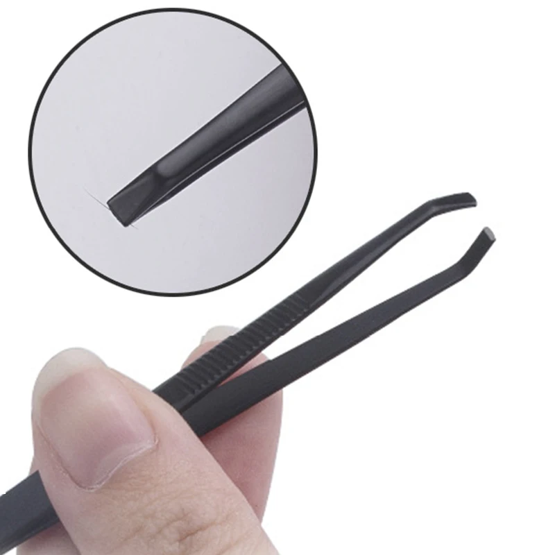 Stainless Steel Eyebrow Tweezer Oblique Pliers Pull Eyebrow Forceps Moustache Pull Beauty Makeup Tools Hair Removal Clip