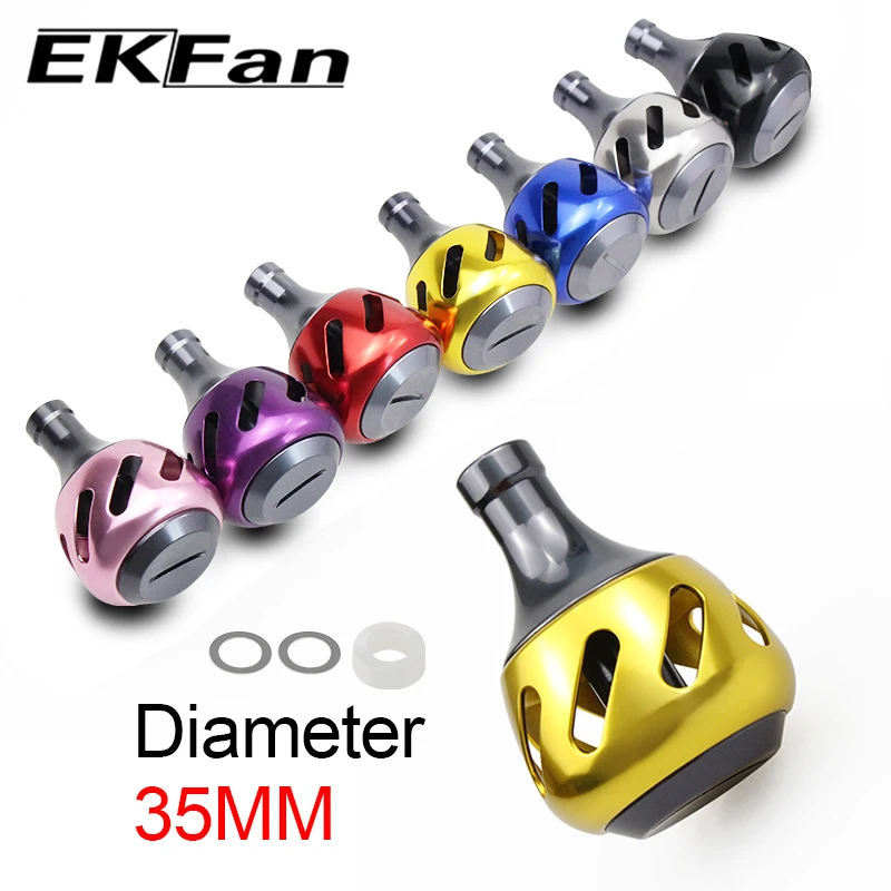 EKFan 30 35 40MM Aluminum Alloy Fishing Reel Handle Knobs for 1000-5000  Bastcasting Spinning Reels Fishing Tackle Accessory