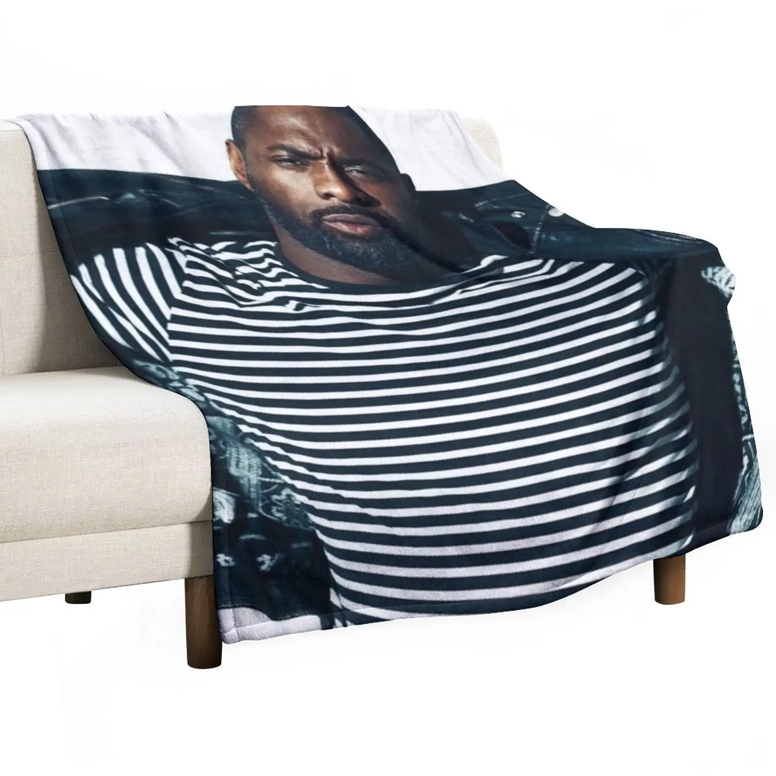 

idris elba Throw Blanket Fluffy Shaggy warm for winter Warm Luxury Thicken Blankets