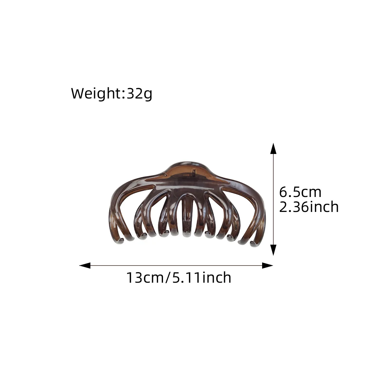 Octopus Grabbing Giant Energy Grabbing Super Large 13CM Hair Capacity Multiple Hair Clips Back of Head Coiled Hair Shark Clip