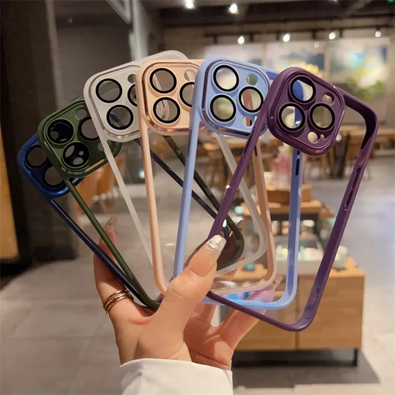 Transparent Shockproof Glass Camera Protector Case - Premium Hybrid Design