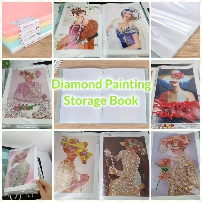 A3 30 Pages DIY Diamond Painting Storage Book Accessories Tool 60