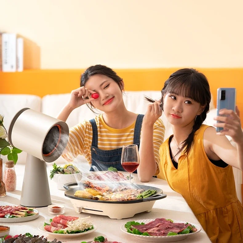 Kitchen Cooking Purifiers Portable Desktop Kitchen Range Hood With Carbon Filter 4