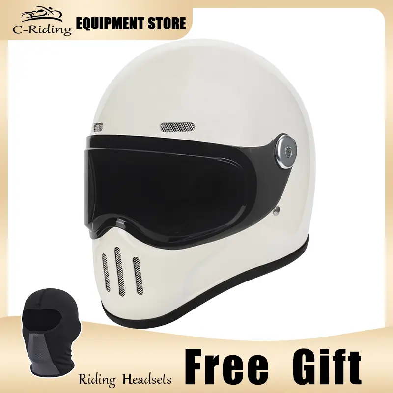 C-Ridng Genuine Carbon Fiber Adventure DOT Certified Modular Design Style Full Face Motorcycle Helmet with Dark Detachable Lens - Image 18